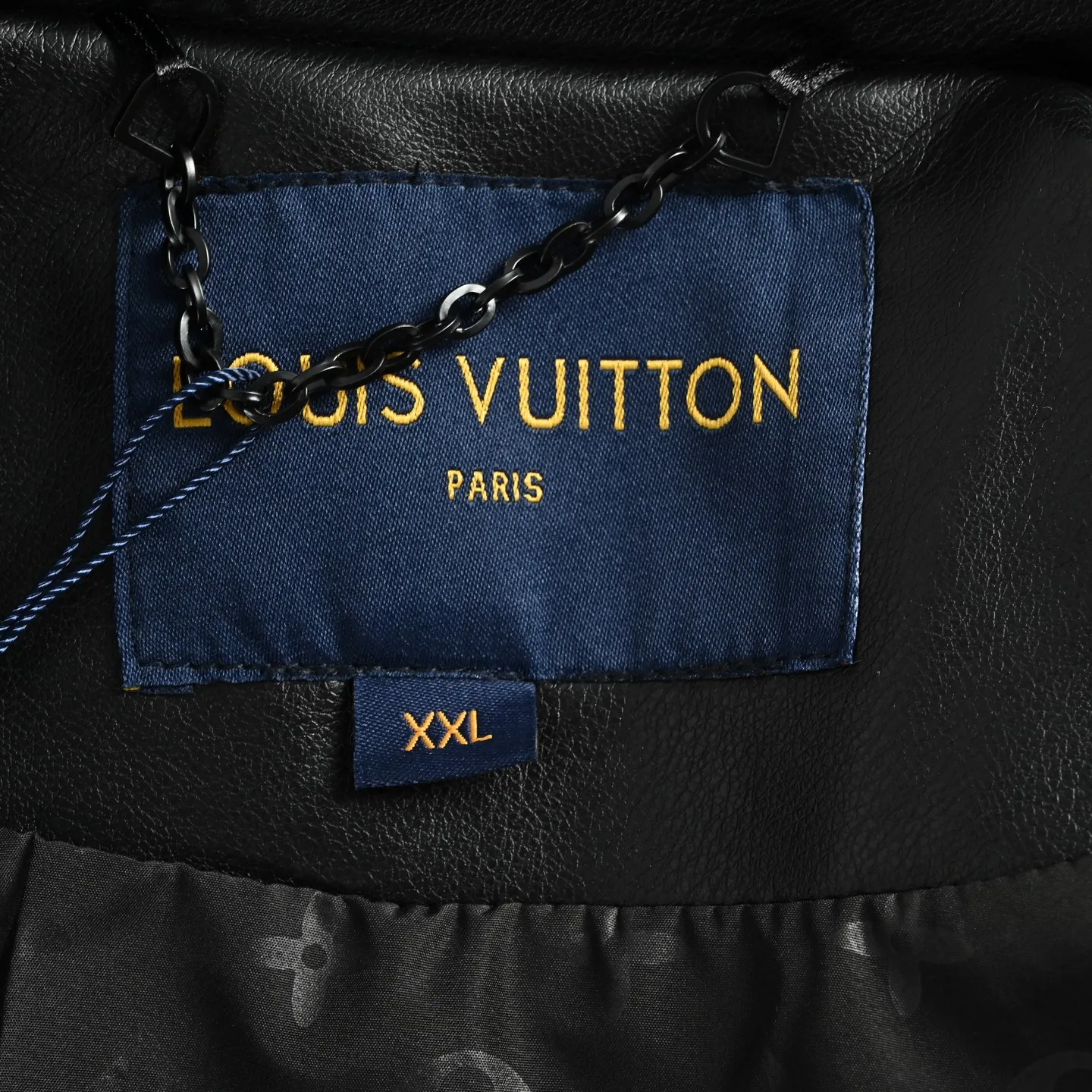 Louis Vuitton Embroidered Logo Koi Embroidered Leather Jacket